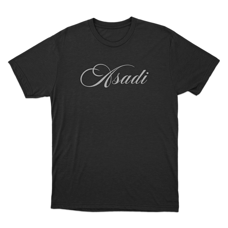 Asadi Cursive T Shirt | Khan Asadi Merch