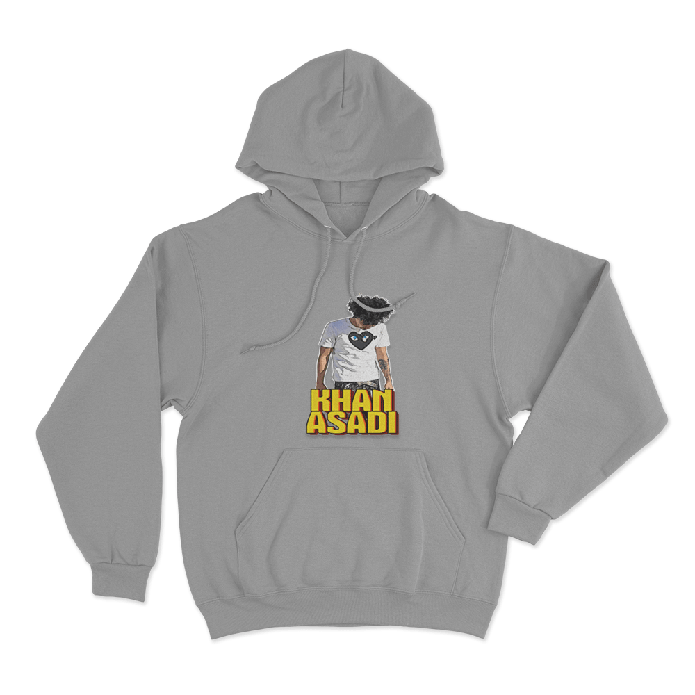 Khan Asadi Bold Hoodie Grey Khan Asadi Bold Hoodie Grey