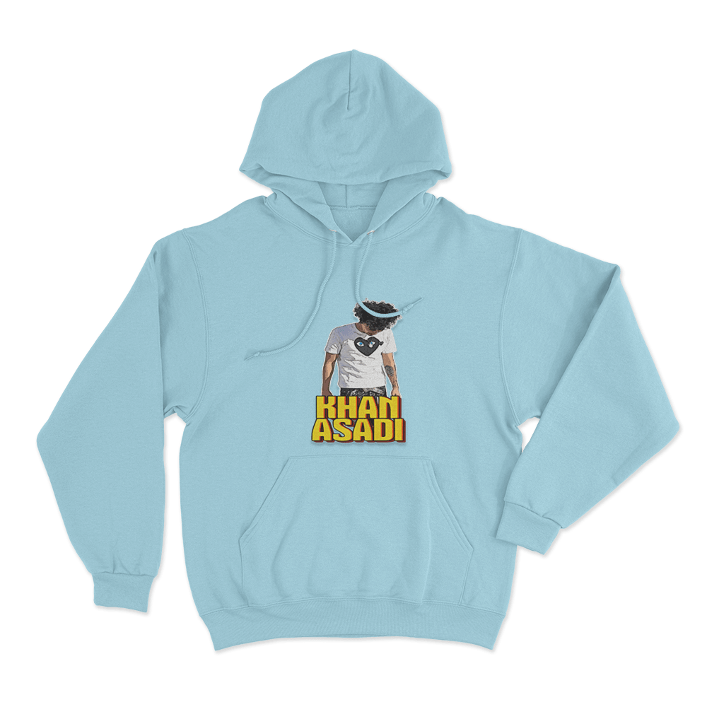 Khan Asadi Bold Hoodie Sky Blue Khan Asadi Bold Hoodie Sky Blue