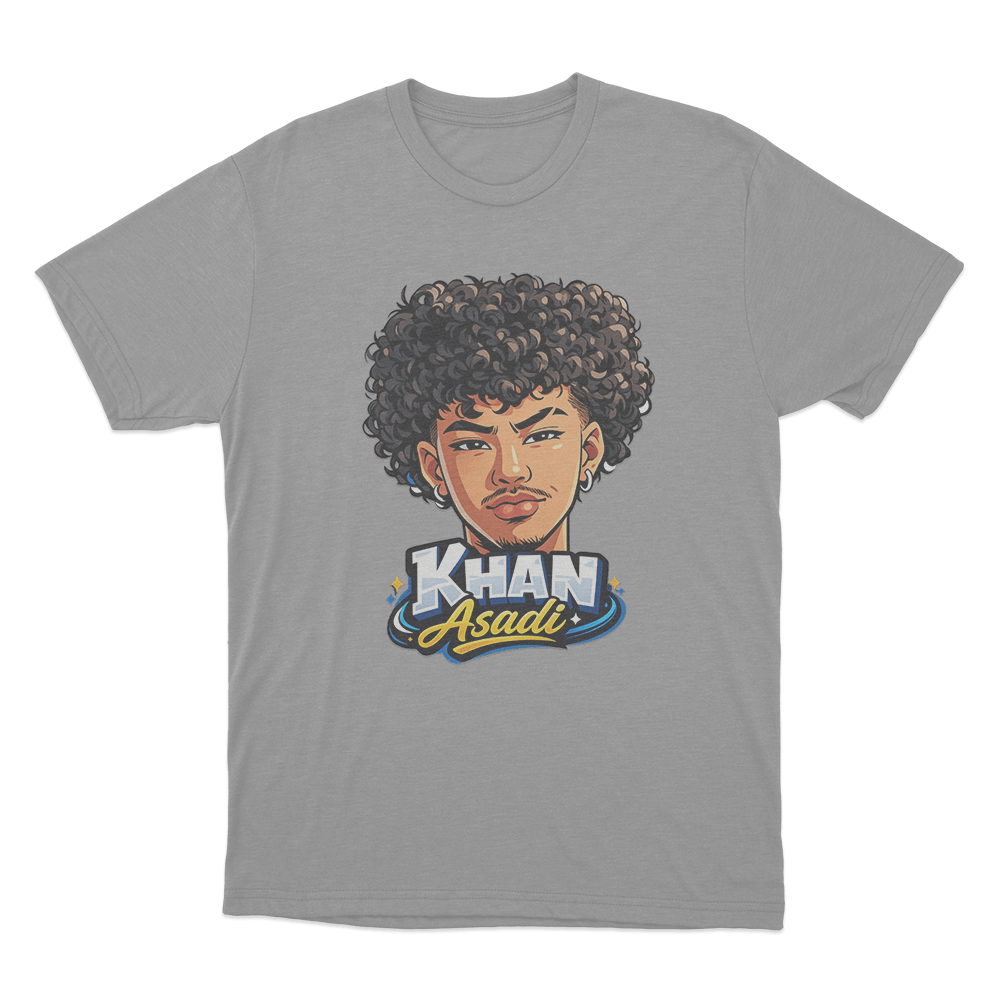 Khan Asadi Cartoon T Shirt Grey Khan Asadi Cartoon T Shirt Grey