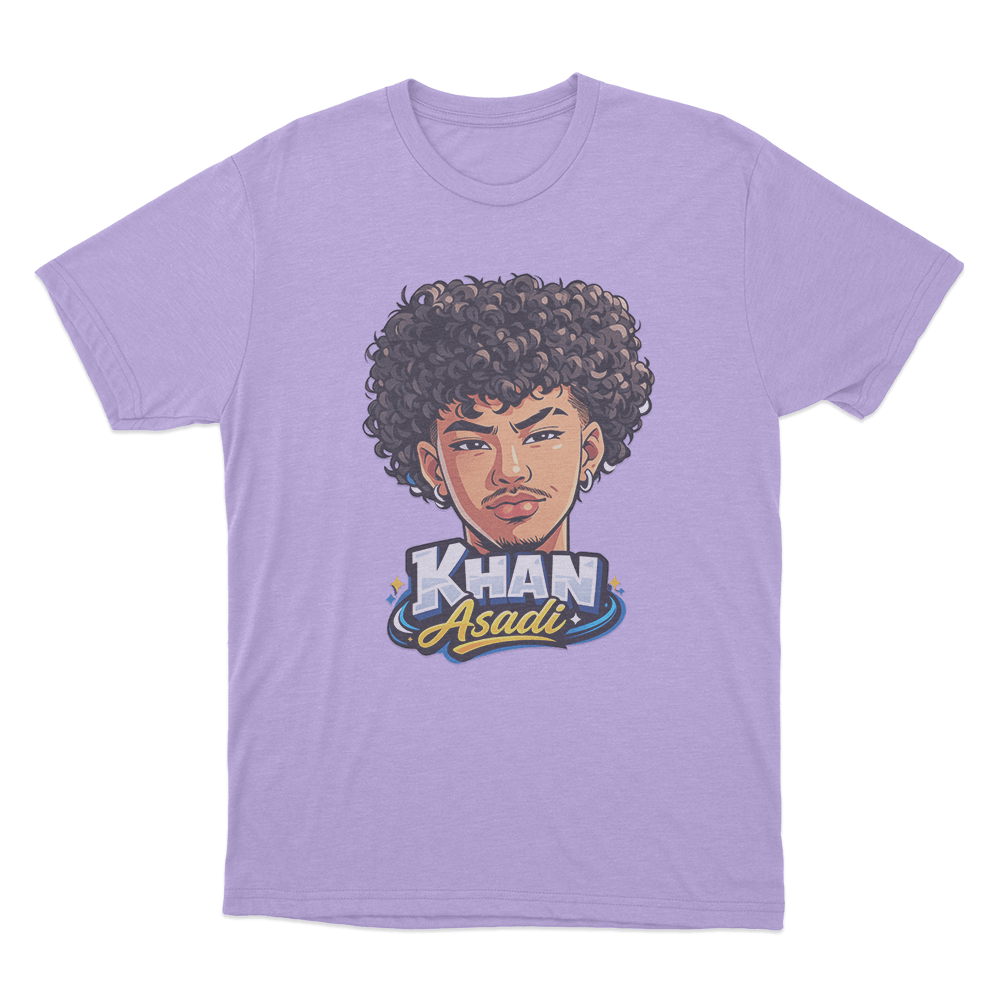 Khan Asadi Cartoon T Shirt Purple Khan Asadi Cartoon T Shirt Purple