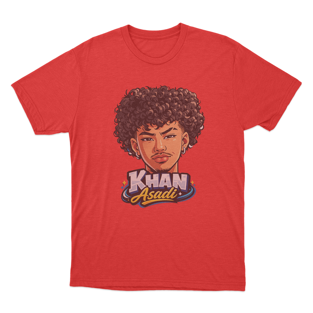 Khan Asadi Cartoon T Shirt Red Khan Asadi Cartoon T Shirt Red