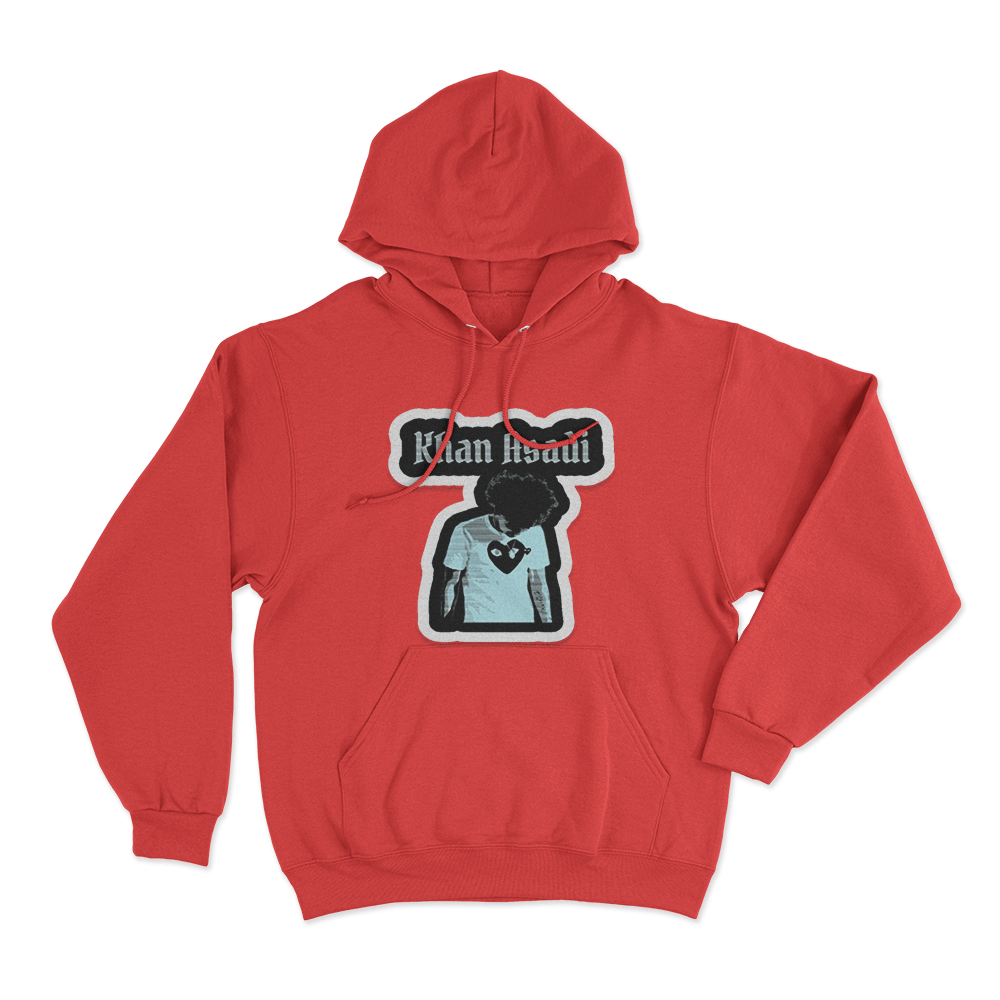 Khan Asadi Sticker Hoodie Red Khan Asadi Sticker Hoodie Red
