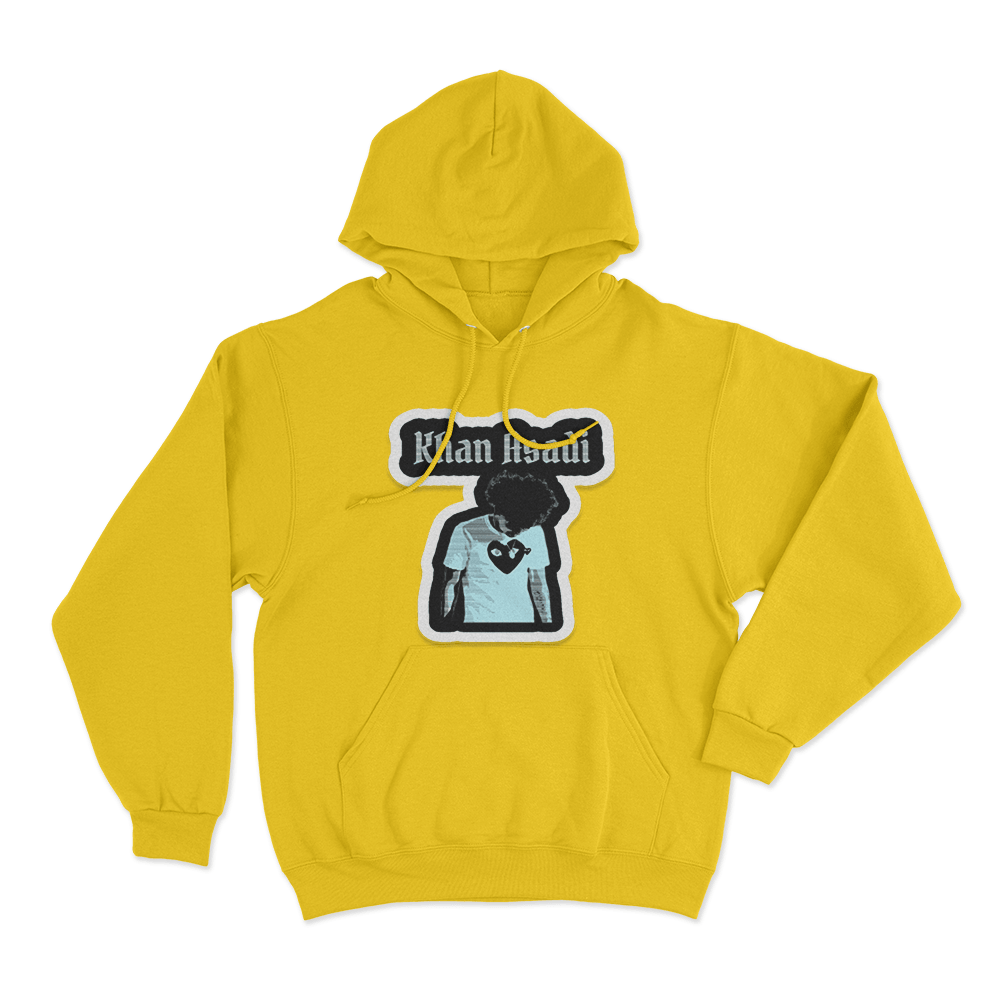 Khan Asadi Sticker Hoodie Yellow Khan Asadi Sticker Hoodie Yellow
